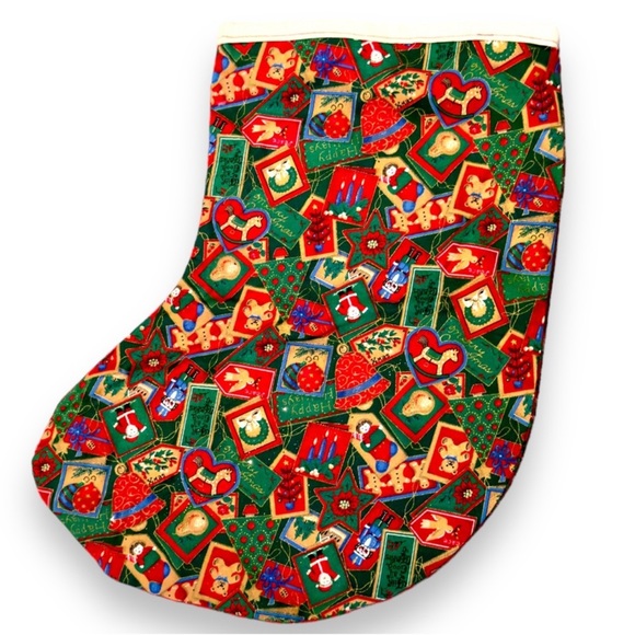 Shabby Cottage Christmas Stocking - Set of 2 Stockings - Picture 3 of 16